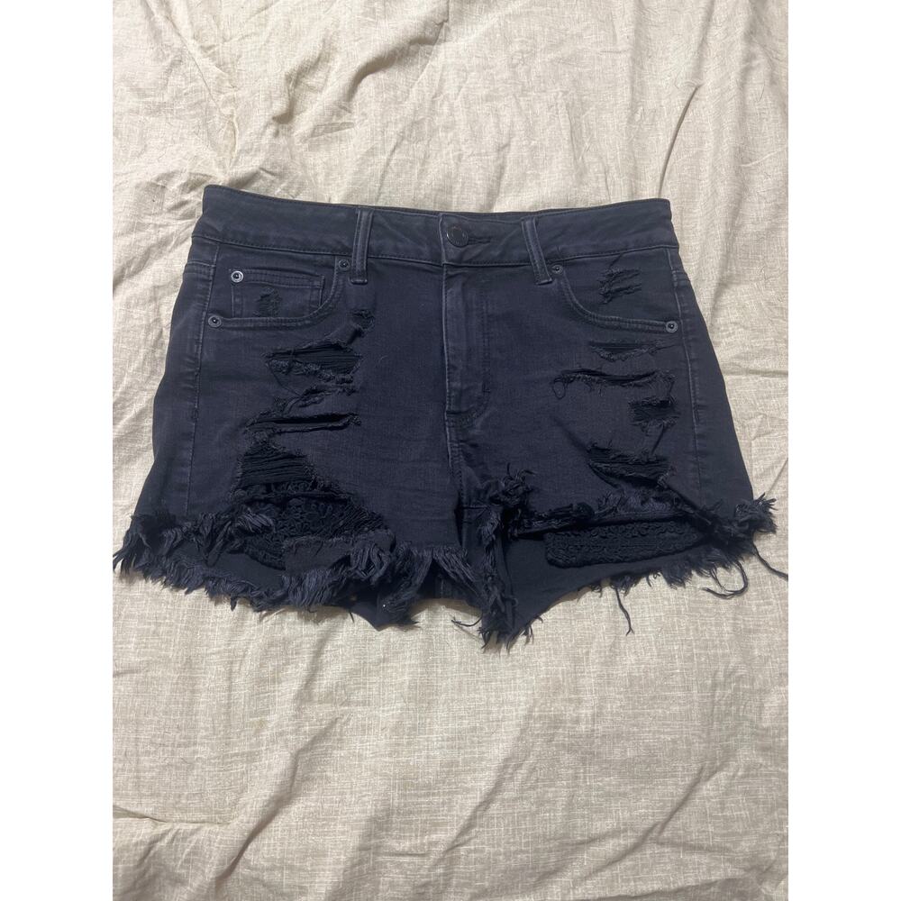 American Eagle Hi-Rise Shortie Jean Shorts Size 10